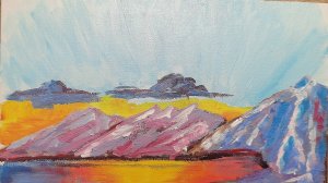 Пейзаж акриловыми красками