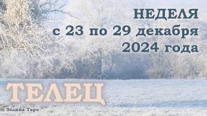 ТЕЛЕЦ | Таро прогноз на неделю с 23 по 29 декабря 2024 года