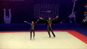 2021 год Victoria Aksenova and Kirill Startsev (RGF) at the 2021 World Championships in Geneva