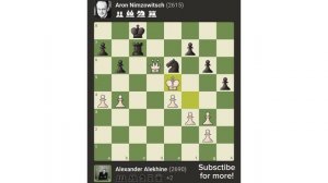 Александр Алёхин против Арона Нимцовича Нью-Йорк (США) 1927