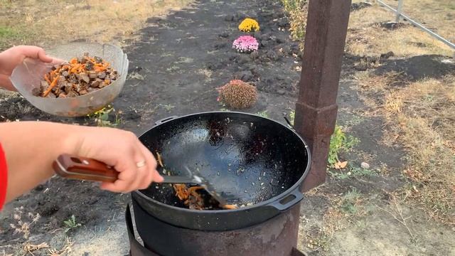 ЖАРЕНЫЕ МАКАРОНЫ ПО-АРМЯНСКИ В Казане на костре