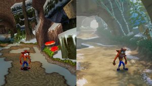 Crash Bandicoot N. Sane Trilogy - Animations and Expressions of Crash | Comparison