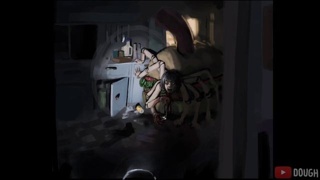 Horror Concept Art | "Gagamburgore" Drawing process timelapse смотреть онлайн