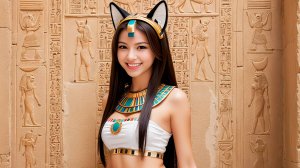 0068 Богиня Египта Бастет. The goddess of Egypt Bastet.
