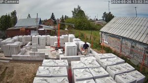 Монтаж 2-4 рядов газоблока.Армирование подоконной зоны.