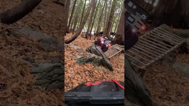 #jeep in a tough spot #rcparklife #rccrawler #rcscale #rcfun #axial #create #dangerousroad #bridge