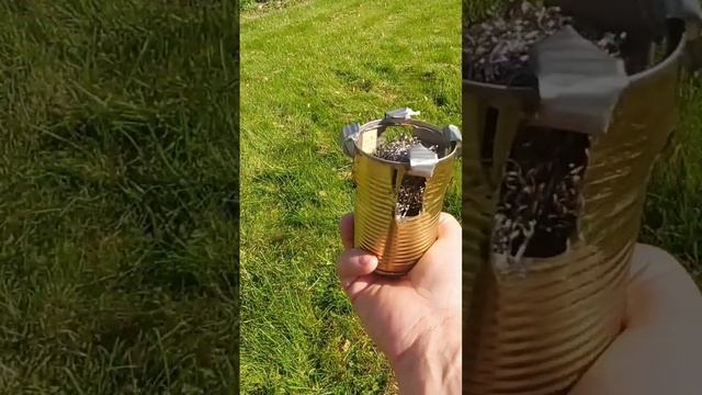 Самоделка из консервной банки простейшая походная пиролизная печь #diy #tool #самоделка