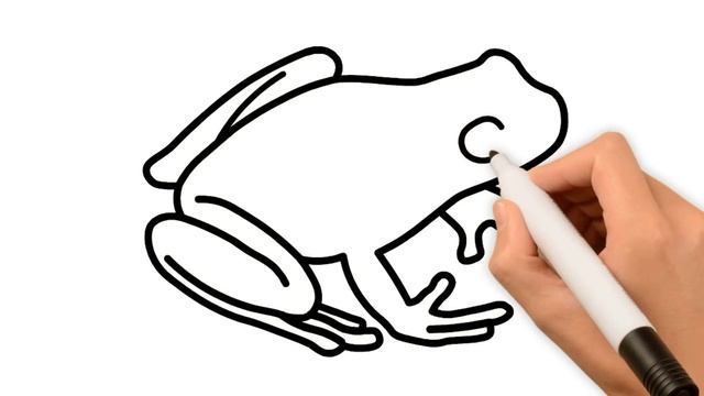 Drawing a frog for kids | Bolalar uchun qurbaqa chizish | Рисование лягушки для детей смотреть онлайн