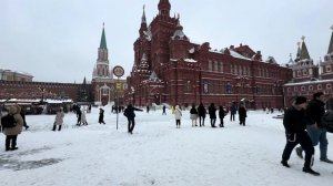 Зимняя прогулка по Москве - Зимняя прогулка по России - Метель в Москве - Красная площадь в России 🔥