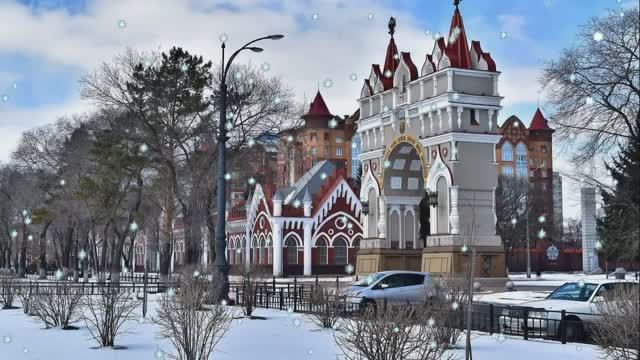 Благовещенск в Рождественскую ночь