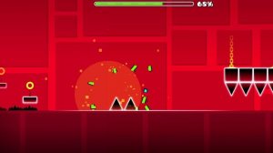 я прохожу 1 уровень в Geometry Dash