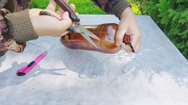 Стукалка ветряк из пластиковой бутылки для отпугивания птиц и кротов самоделка своими руками