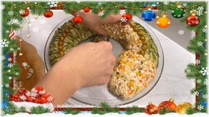 Аппетитный Новогодний Салат ЗМЕЯ 🐍🥗🎄