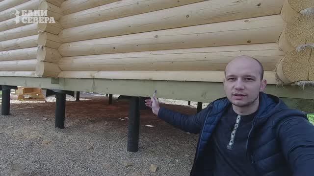 Как сделать обвязку (ростверк) из бруса для винтового фундамента смотреть онлайн