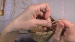 Сумка из джута жаккард
