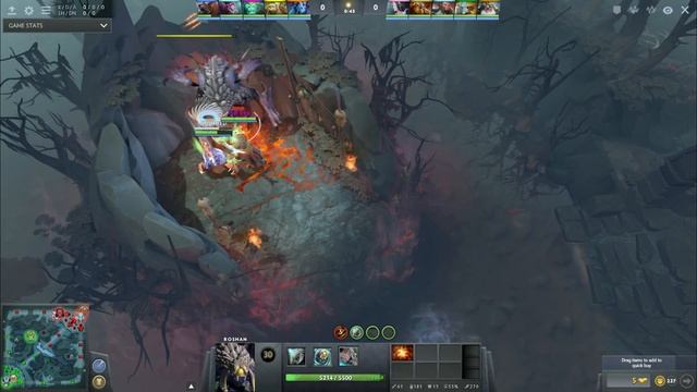 sandermsu plays - Dota 2 level 1 roshan before horn смотреть онлайн