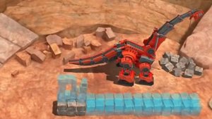 Динозавры роботы Забавная стройка Динотракс Dinotrux