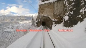 ★ 4K ★ Самедан - Альбулабан - Кур, после снегопада, сугробы высотой более 1 метра! ★ 4K 60fps UHD ★