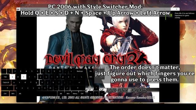 Devil May Cry 3 Special Edition (All PC Versions) Unlock Everything Cheat Code using Keyboard