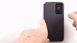 Samsung A55 Smart View Wallet Case How to quickly answer and end calls