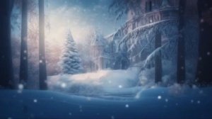 Красивый замок, окруженный садом из зимних цветов