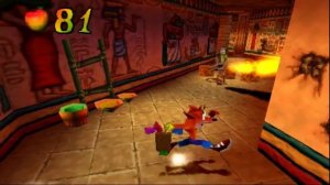 [PS1] Crash Bandicoot 3 Warped - level 9 Tomb Time | Crystal + Gem Gameplay