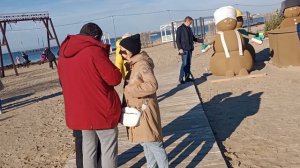 Анапа. Обстановка на центральных пляжах налаживается в лучшую сторону. 21 декабря 2024.