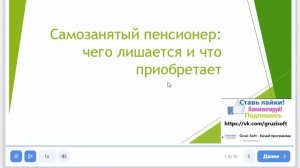 Самозанятый пенсионер чего лишается и что приобретает 2024-2025