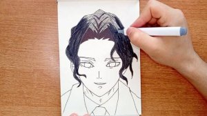 МУДЗАН  😈 рисовать клинок рассекающий демонов  #anime  #drawing