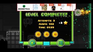 Прохождение Geometry Dash Meltdown 3 уровень с тремя монетами