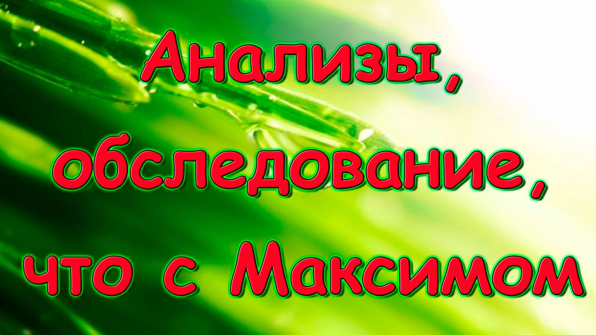 О здоровье. Что с Максимом. Обследование Тани и Бори. (12.24г.) Семья Бровченко.