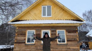 Жизнь и стройка в зимней деревне. Новые светильники зажглись в хуторской мастерской. Украсил комнату