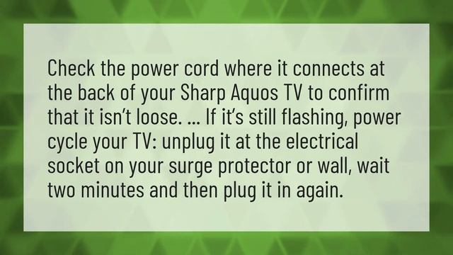 Why is the power light blinking on my Sharp Aquos TV? смотреть онлайн