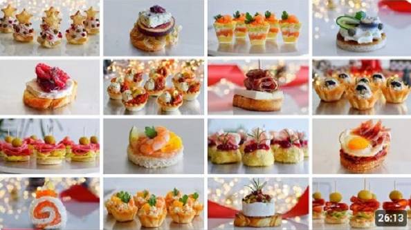 16 вкуснейших КАНАПЕ и ЗАКУСОК, которые украсят ваш праздничный стол🎄| Сборник | смотреть онлайн