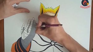 SPEED DRAWING NARUTO BARION MODE /  DIBUJANDO A NARUTO MODO BARION Boruto Naruto next generations