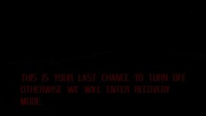Playstation 3 Creepy Killscreen