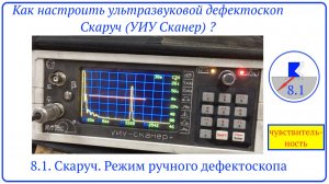 8.1. Скаруч. Режим ручного дефектоскопа. чувствительность