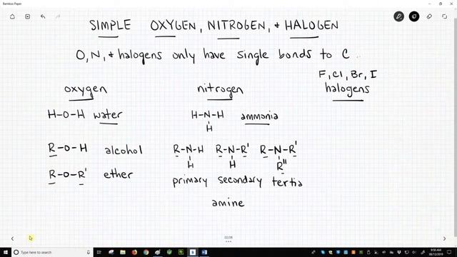 simple oxygen, nitrogen, & halogen functional groups смотреть онлайн