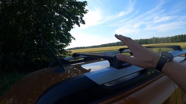 Багажник на крышу (Поперечины) на Новый Рено Дастер 2021 Turtle Air-1 установка мнение и обзор смотреть онлайн