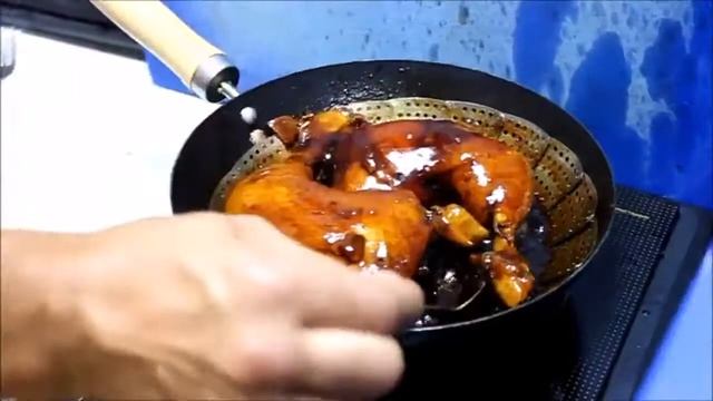 Сладкая варёная курочка в унаги соусе