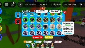 Обзор моего инвентаря в (toilet tower defence)