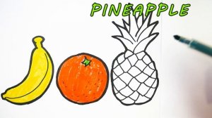 Мультик Раскраска Учим названия фруктов на Английском языке для детей