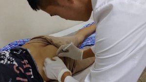 injection in the bottom