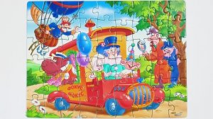 Приключения поросенка Фунтика Мультик - Собираем пазлы для Детей | Раскрашка ТВ