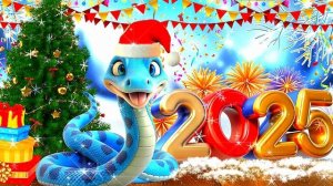 Веселое поздравление с Новым Годом Змеи!
