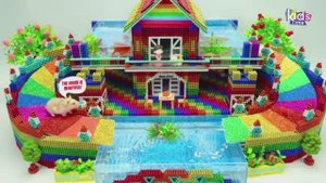 Магнитные шарики - Захватывающее видео - Постройте Удивительный Игровой Домик с Двойной Гигантской Р