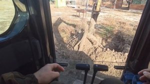 Борьба с пнями на базе отдыха!  Мини экскаватор.