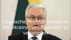 Litauische Minister kamen in die Ukraine, um Russland zu verurteilen