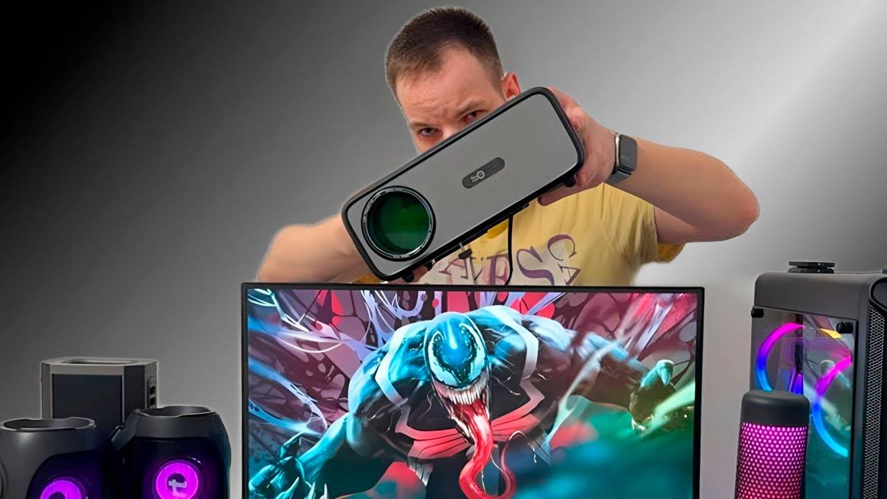 QLED ТЕЛЕВИЗОР БОЛЬШЕ НЕ НУЖЕН - FHD ПРОЕКТОР С КАМЕРОЙ THUNDEAL TD97 PRO - 1 КАНАЛ ВО ВСЮ СТЕНУ смотреть онлайн