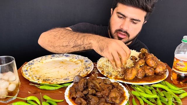 ASMR; Eating Spicy Mutton Boti Curry with Basmati Rice+Chicken Leg Curry (Eating Show) MUKBANG смотреть онлайн